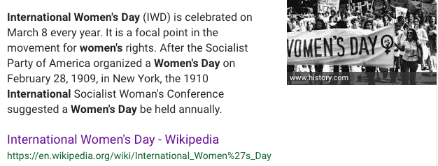 why is there an international women's day